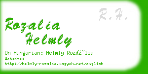 rozalia helmly business card